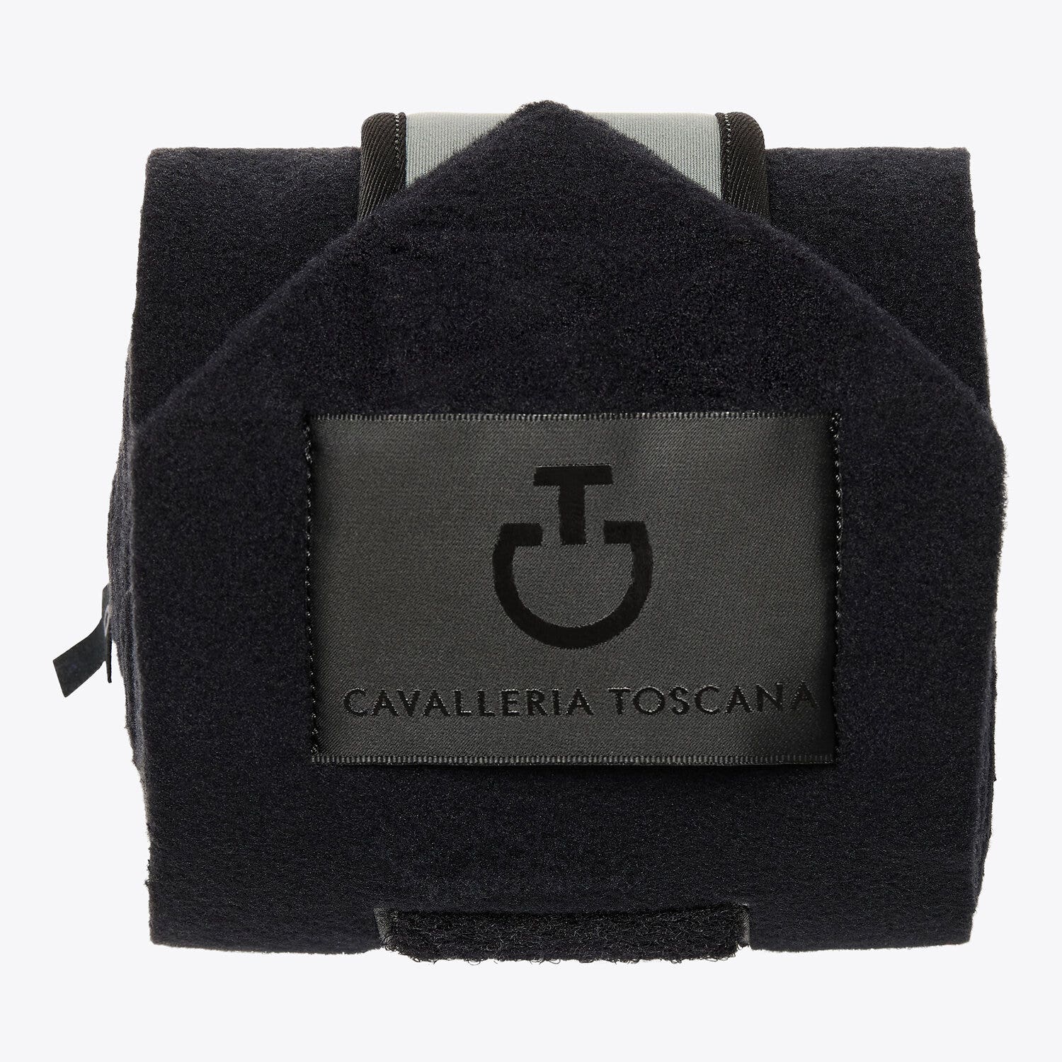 Cavalleria Toscana Set of 4 jersey and fleece bandages BLACK/FOLIAGE GREEN-3