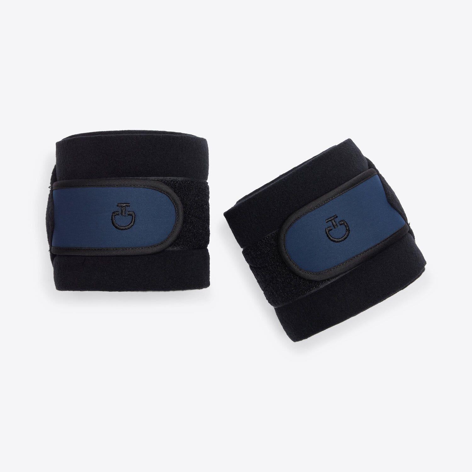 Cavalleria Toscana Set of 4 jersey and fleece bandages BLACK / OCEAN BLUE-2