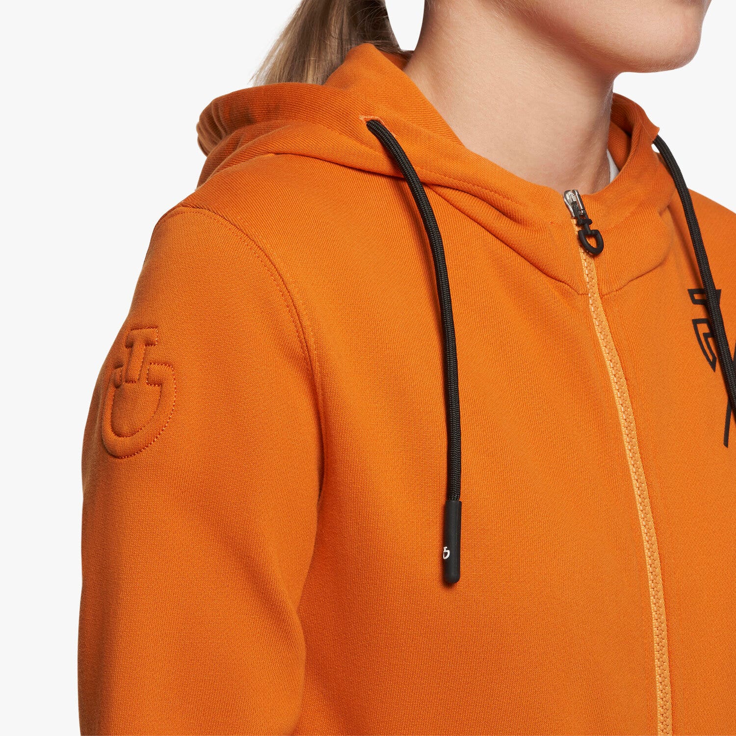 Cavalleria Toscana Girl'sTrain Hard Ride Easy Sweatshirt ORANGE-7