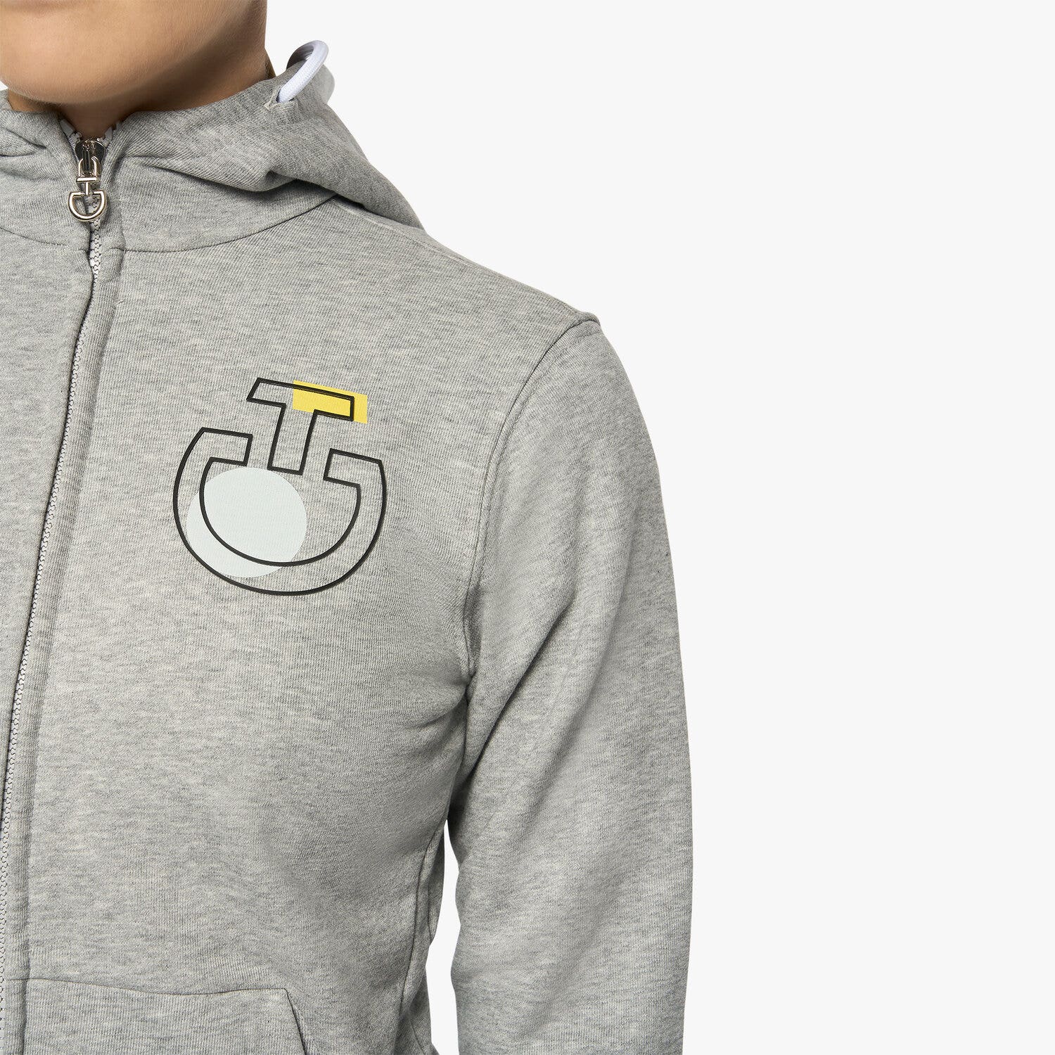 Cavalleria Toscana Girl’s cotton sweatshirt STONE GREY-7