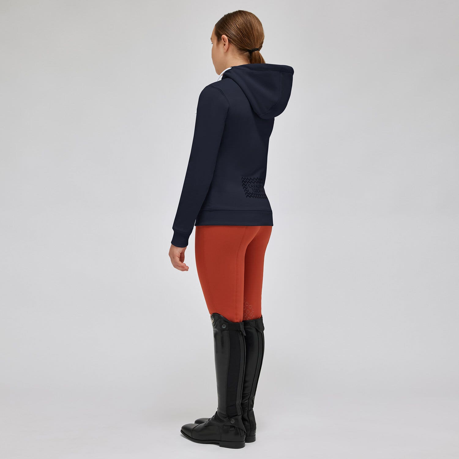 Cavalleria Toscana Girl's Hoodie NAVY-2