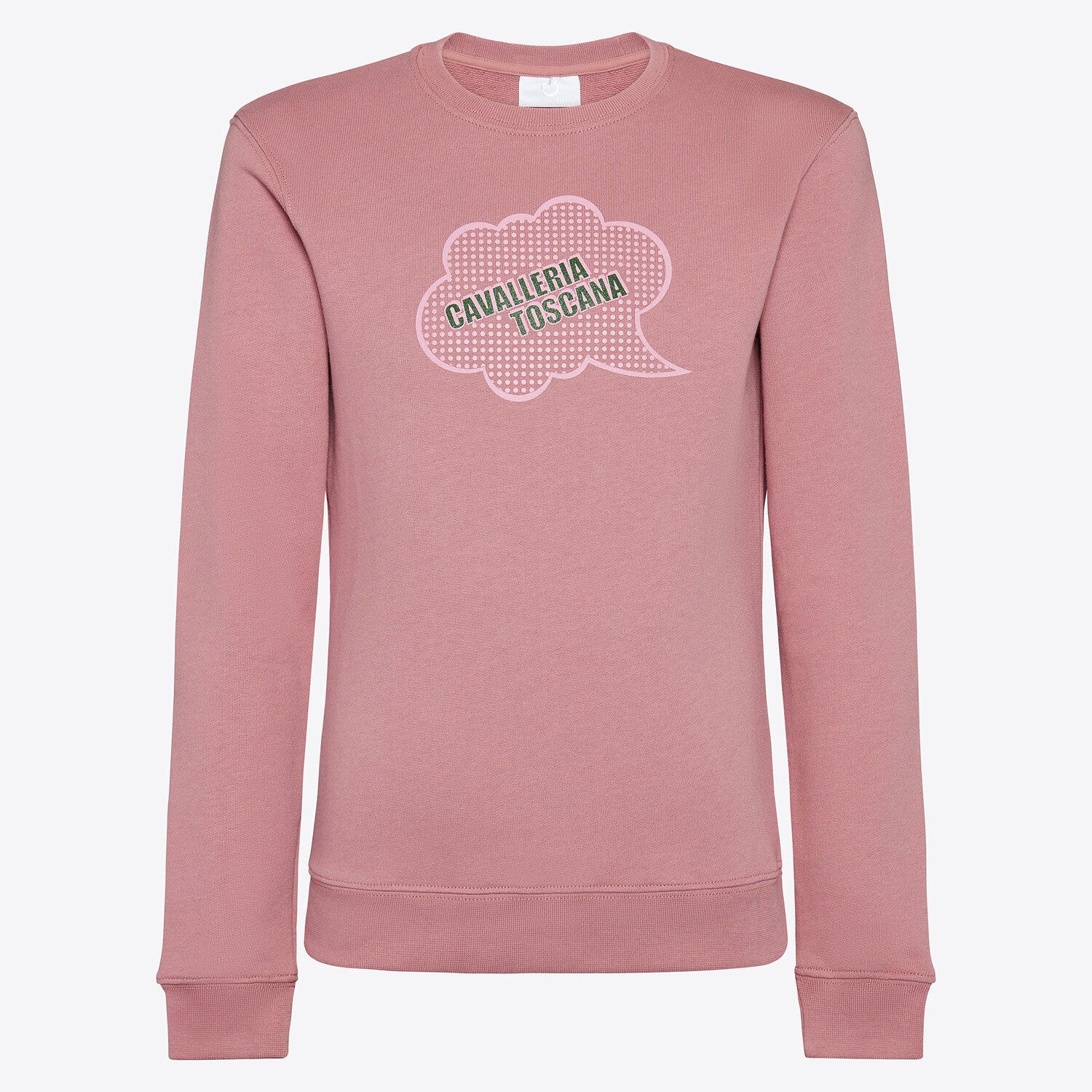 Cavalleria Toscana Cavalleria Toscana Girls' Cotton Crew Neck Sweatshirt DUSTY ROSE-1
