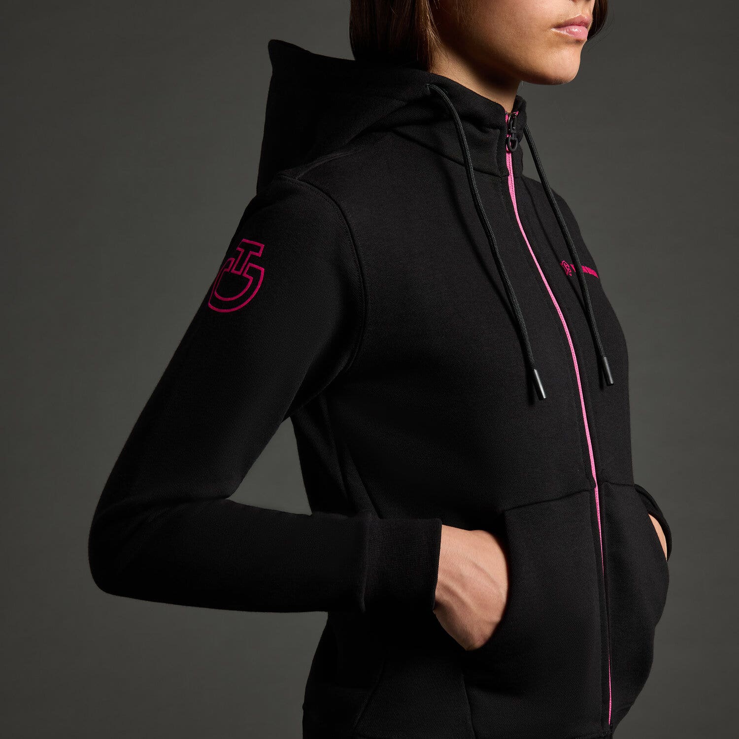 Cavalleria Toscana Felpa da Bambina CT x Iron Dames BLACK / PINK-3