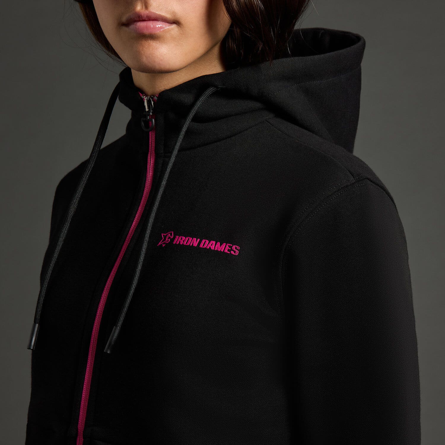 Cavalleria Toscana Felpa da Bambina CT x Iron Dames BLACK / PINK-4