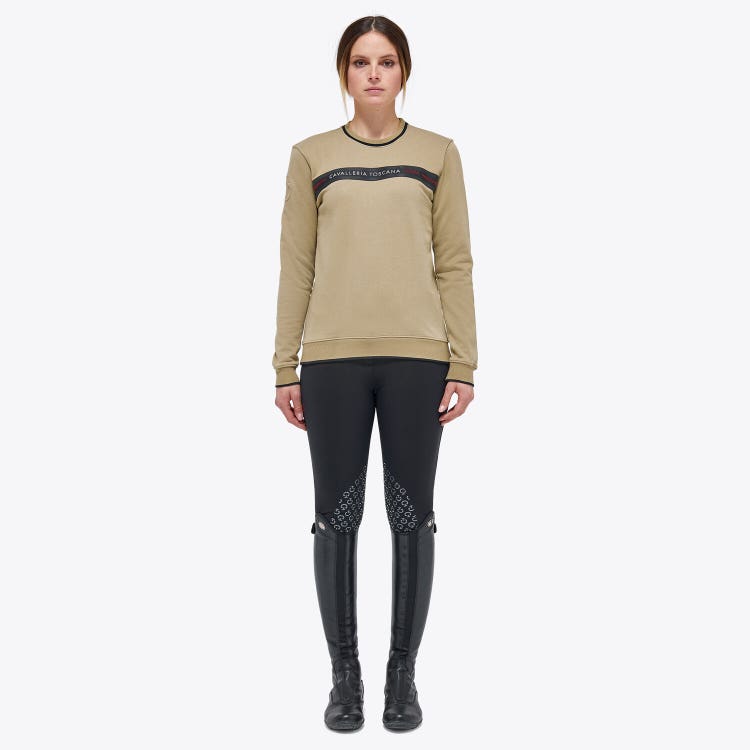 Cavalleria Toscana Women's Train Hard Ride Easy Sweatshirt GREY-1