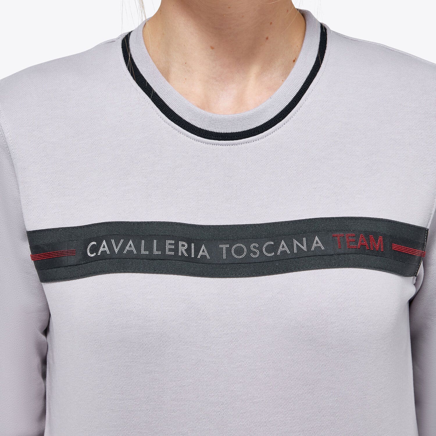 Cavalleria Toscana Women's Train Hard Ride Easy Sweatshirt LIGHT GREY-8