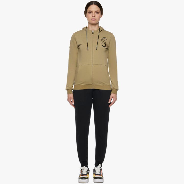 Cavalleria Toscana Women's Train Hard Ride Easy Zip Sweatshirt GREY-1