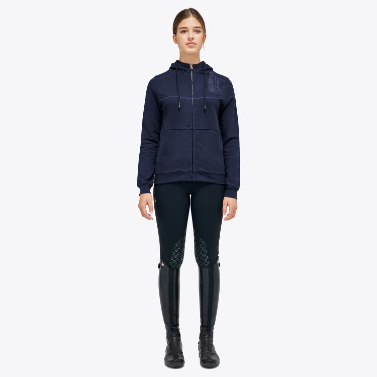 Cavalleria Toscana WOMEN'S ZIP SWEATSHIRT SMOKEY BLUE-1