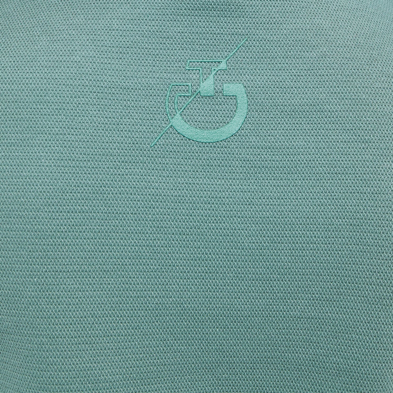 Cavalleria Toscana Women’s piqué cotton sweatshirt EMERALD GREY-5