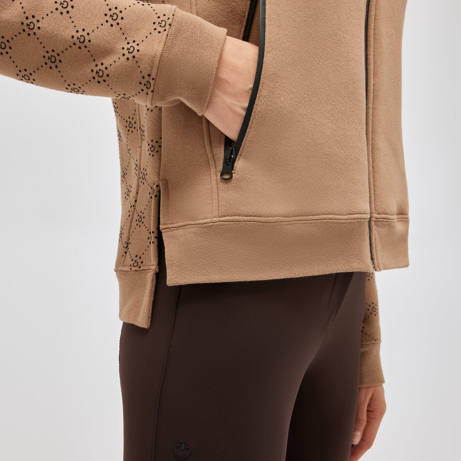 Cavalleria Toscana Women's hoodie CACAO-3