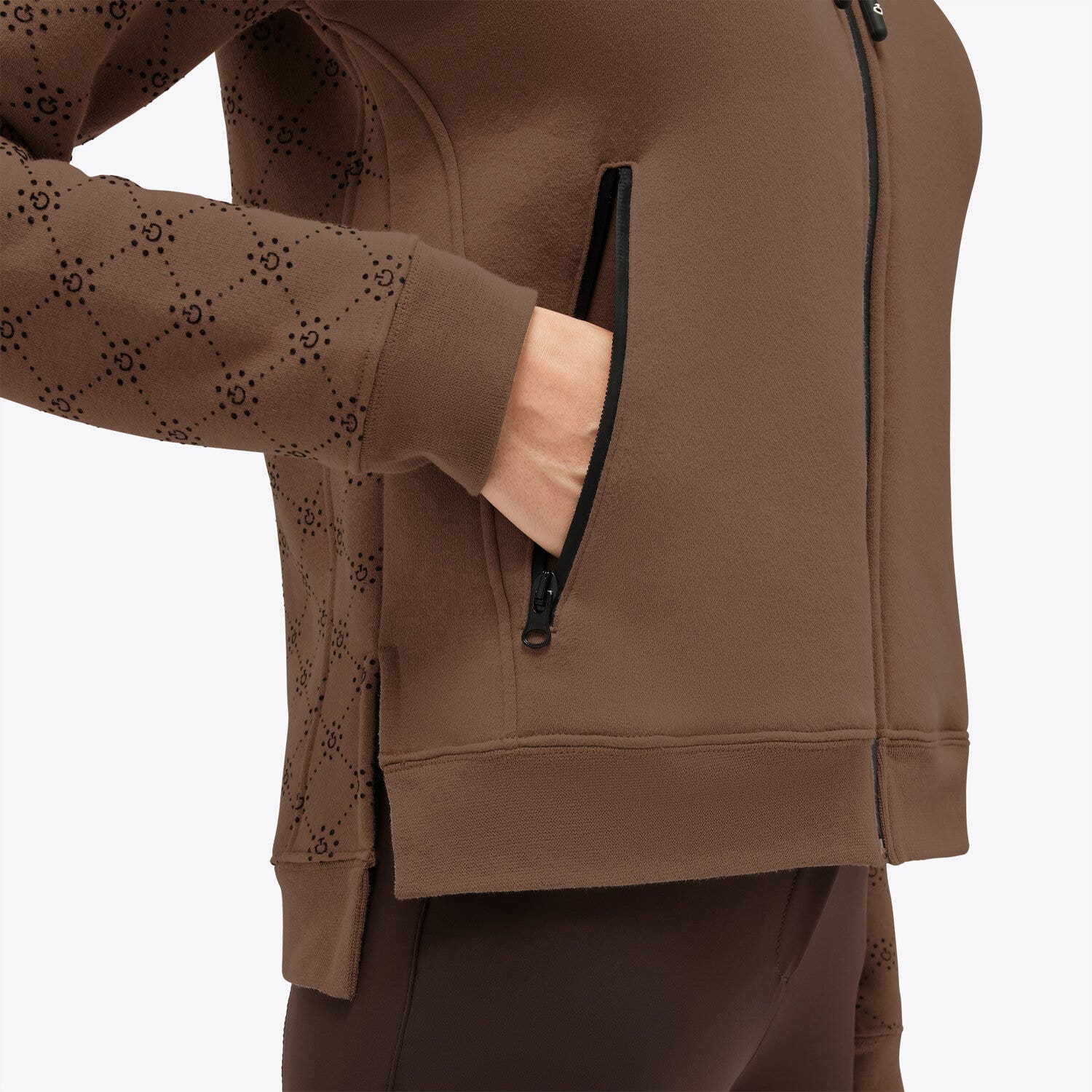 Cavalleria Toscana Women's hoodie TOFFEE BROWN-3