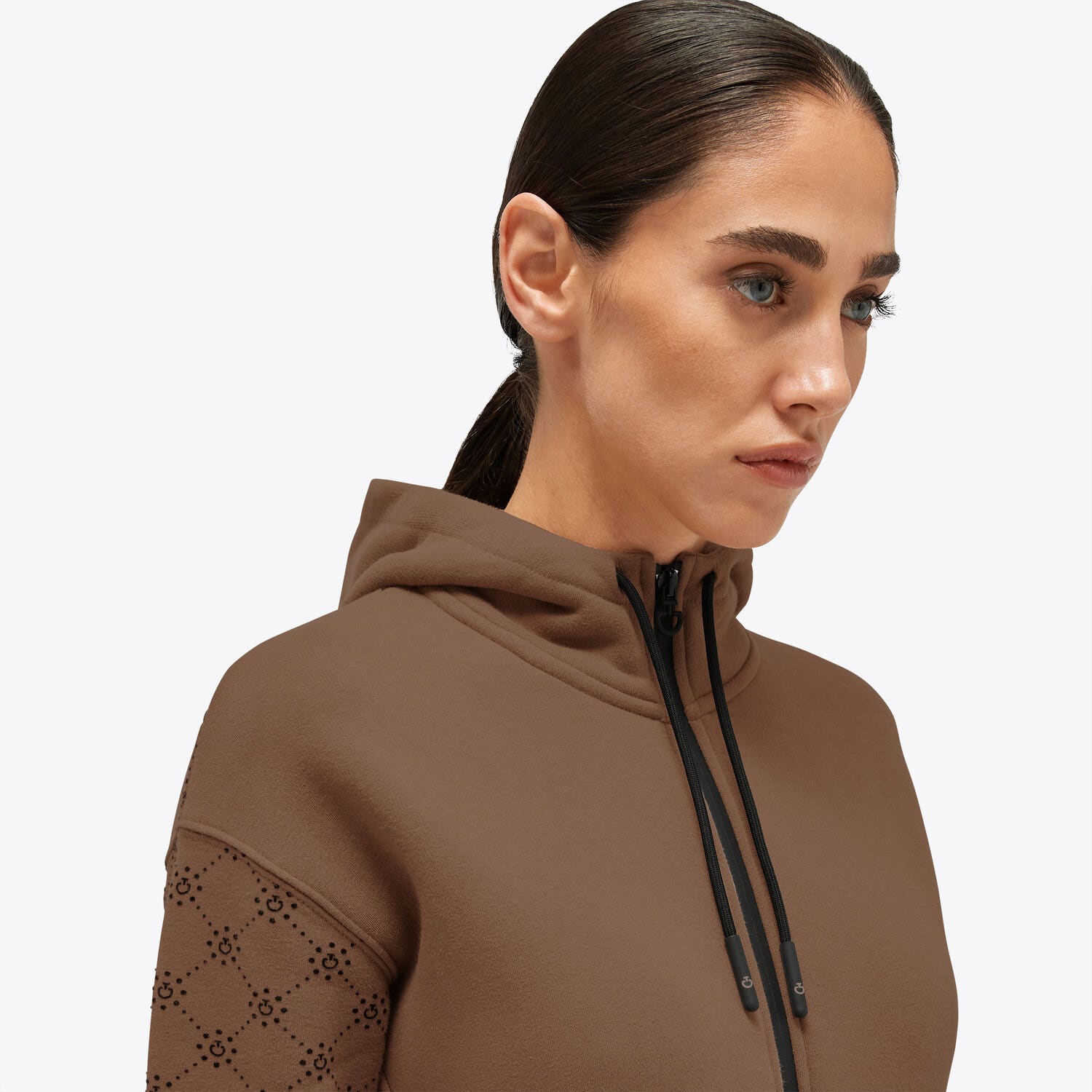 Cavalleria Toscana Women's hoodie TOFFEE BROWN-4