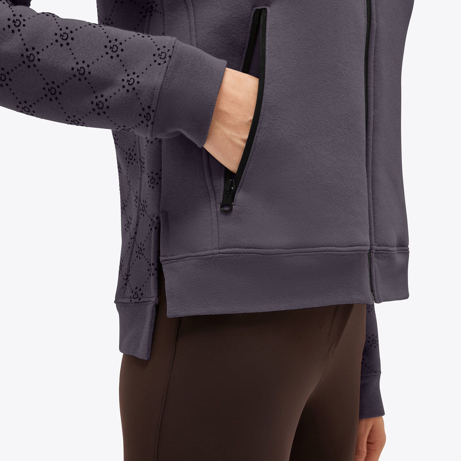 Cavalleria Toscana Women's hoodie IRON GREY-3