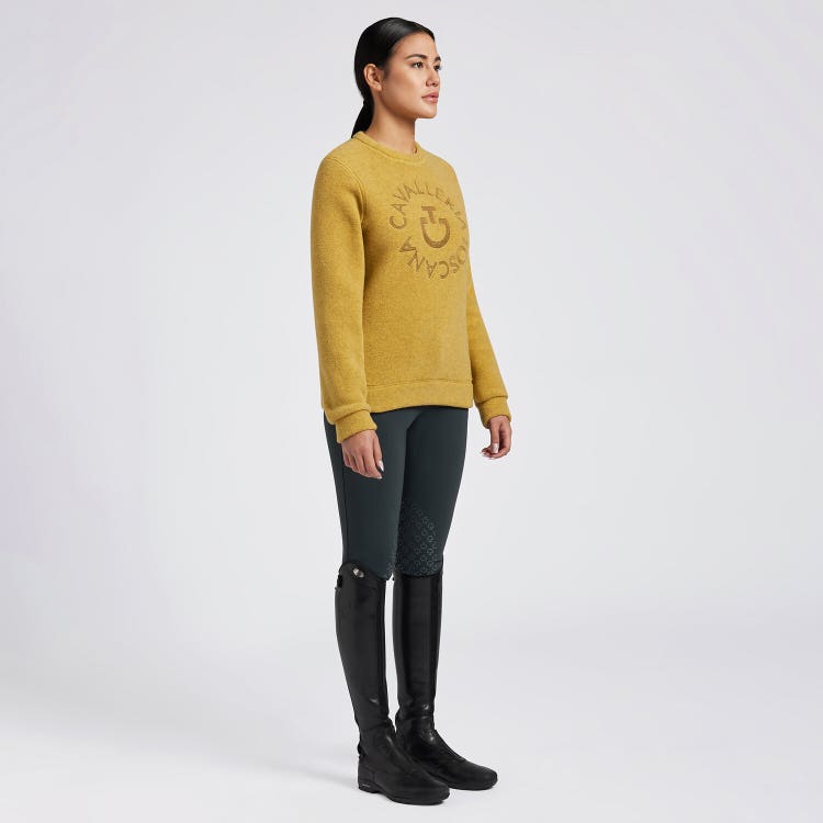 Cavalleria Toscana Pullover Cavalleria Toscana da Donna in Pile GOLDEN OCHRE-1