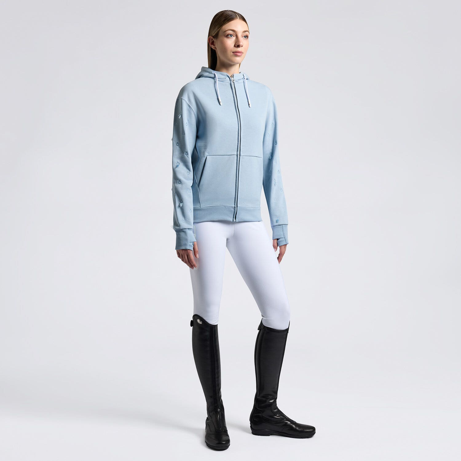 Cavalleria Toscana Cavalleria Toscana Women's Hoodie BLUE FOG-1