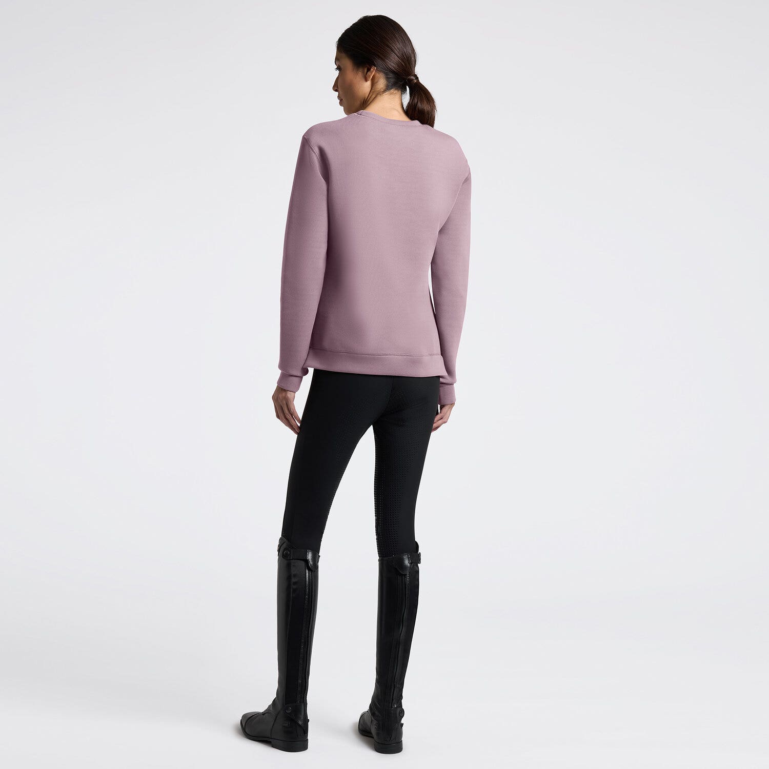 Cavalleria Toscana Cavalleria Toscana Women's Cotton Crew Neck Sweatshirt GRAPE SHAKE-2