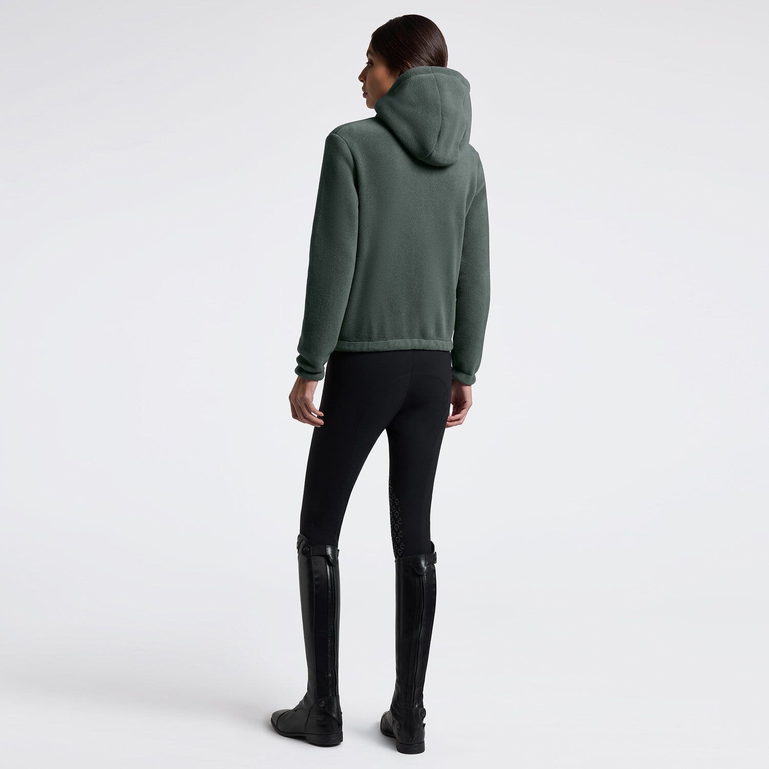 Cavalleria Toscana Cavalleria Toscana Women's Technical Fleece Zip Hoodie JUNGLE GREEN-2