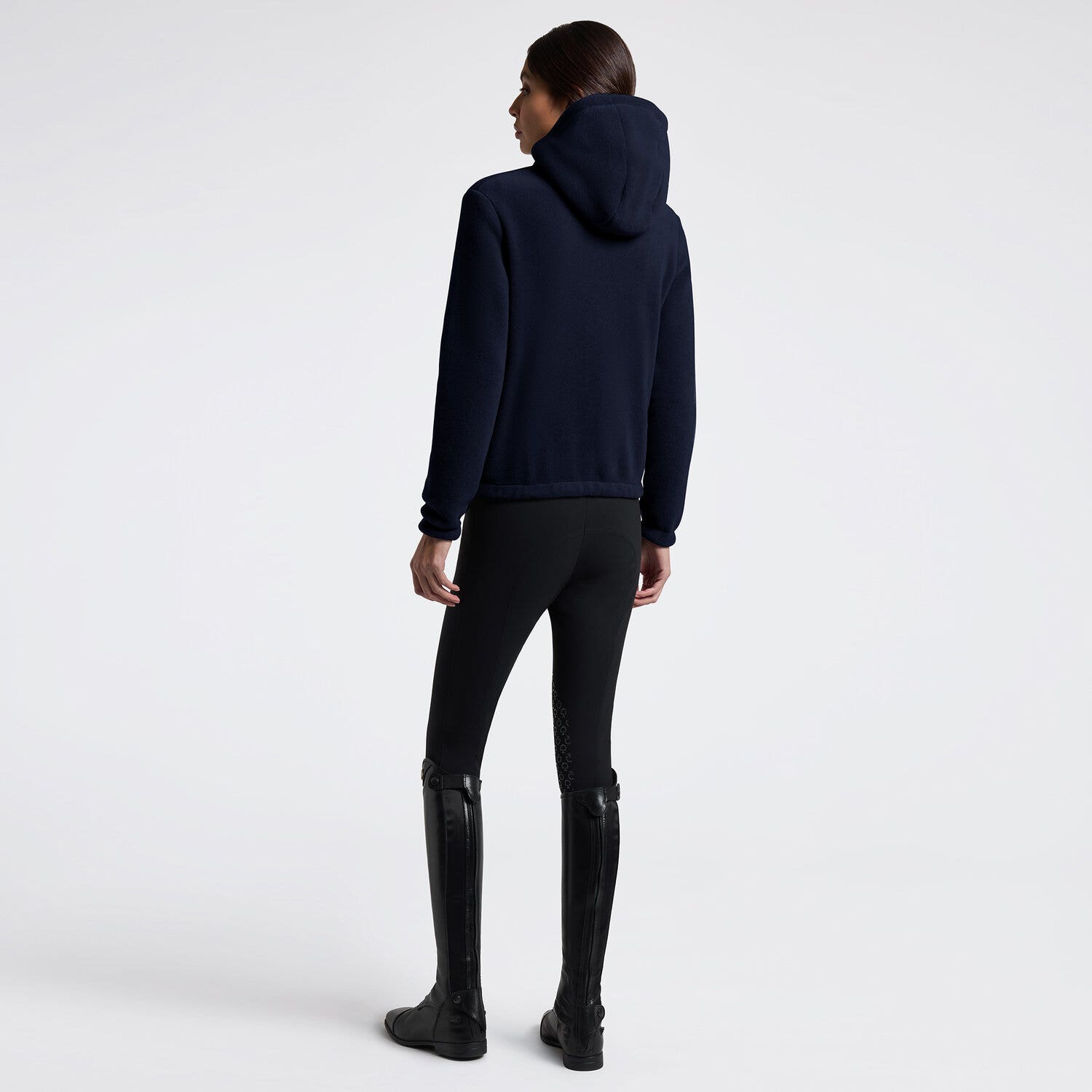 Cavalleria Toscana Cavalleria Toscana Women's Technical Fleece Zip Hoodie NAVY-2