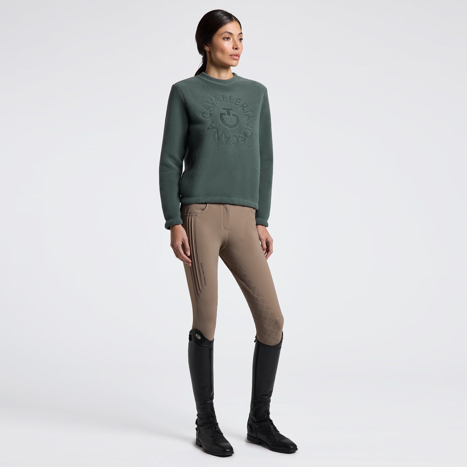 Cavalleria Toscana Women's Fleece Crew Neck Sweatshirt
