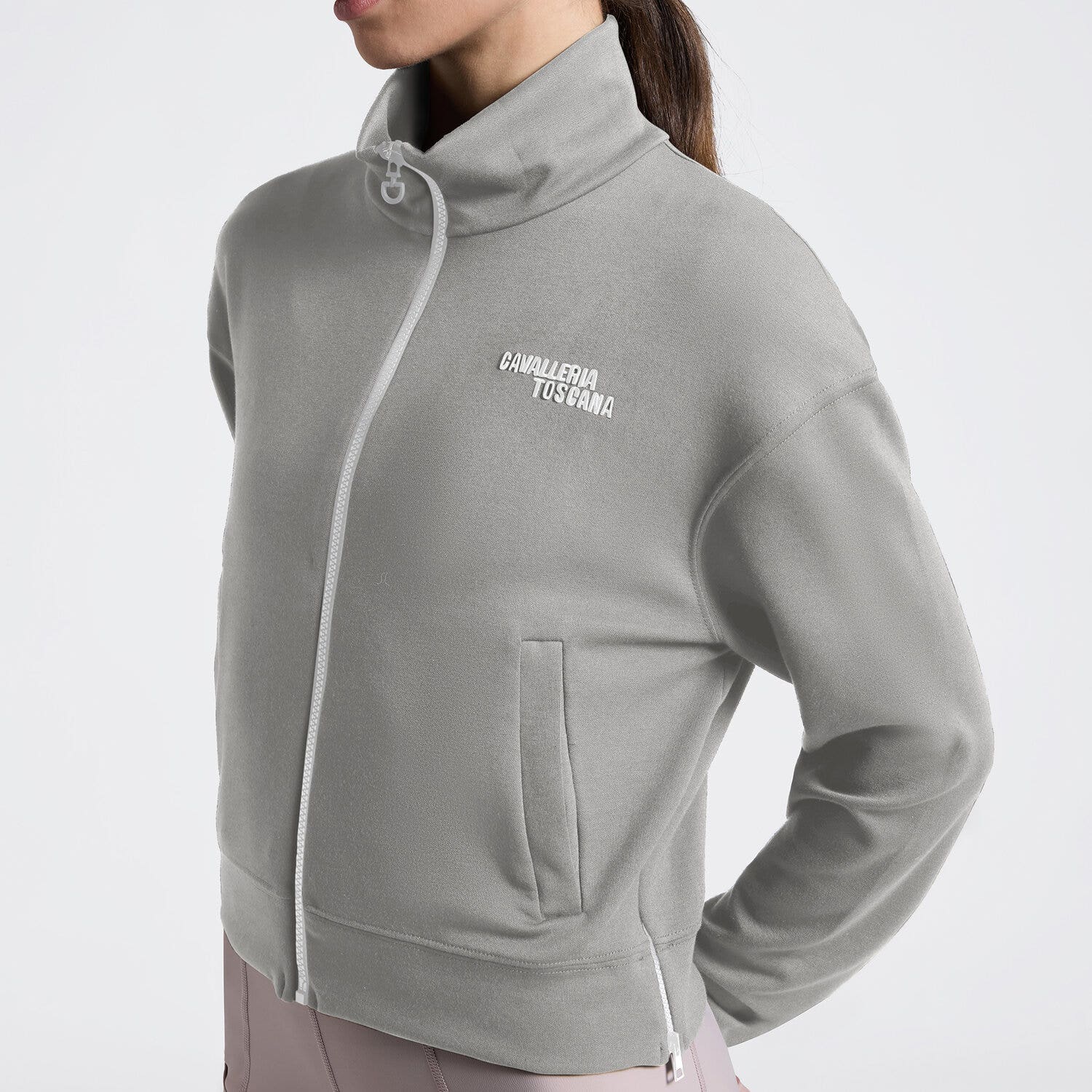 Cavalleria Toscana Women's Hoodie with Zip | Cavalleria Toscana BELGIAN BLOCK-3