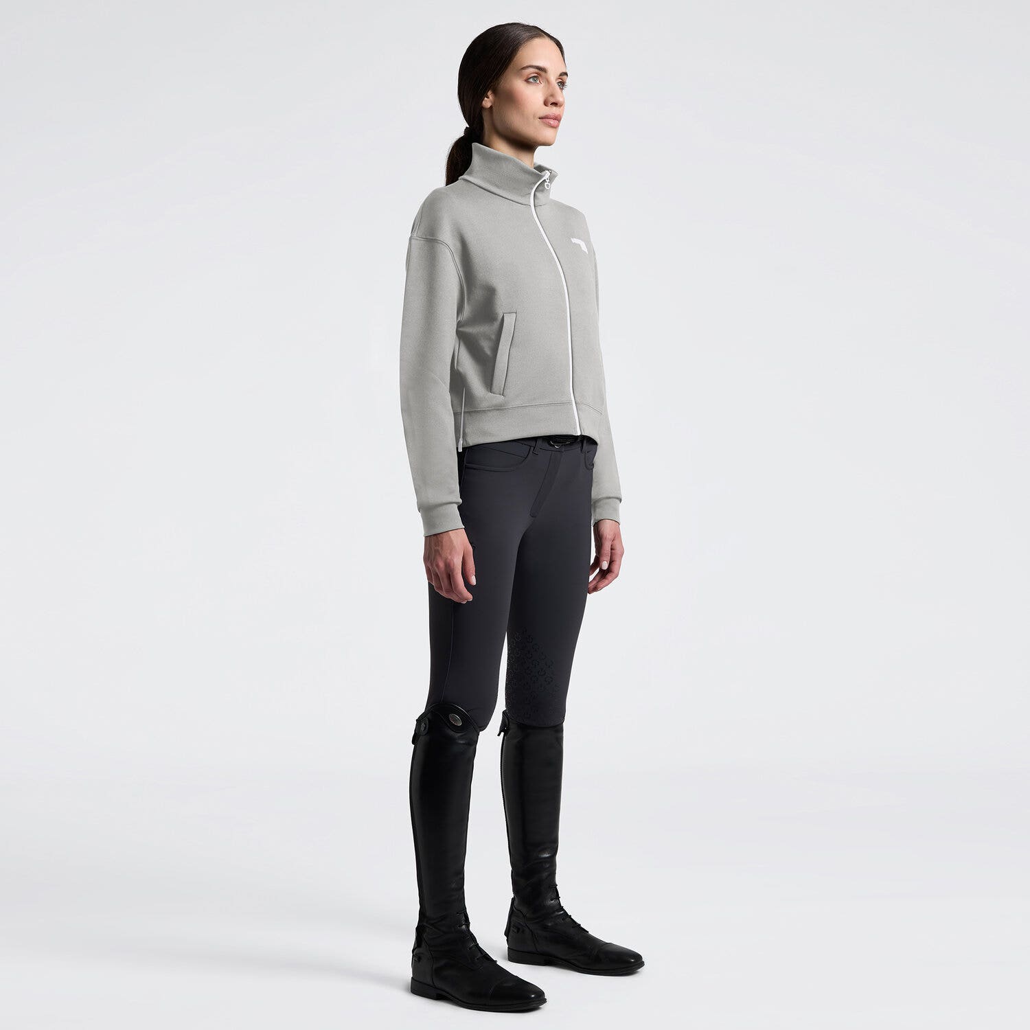 Cavalleria Toscana Women's Hoodie with Zip | Cavalleria Toscana BELGIAN BLOCK-4