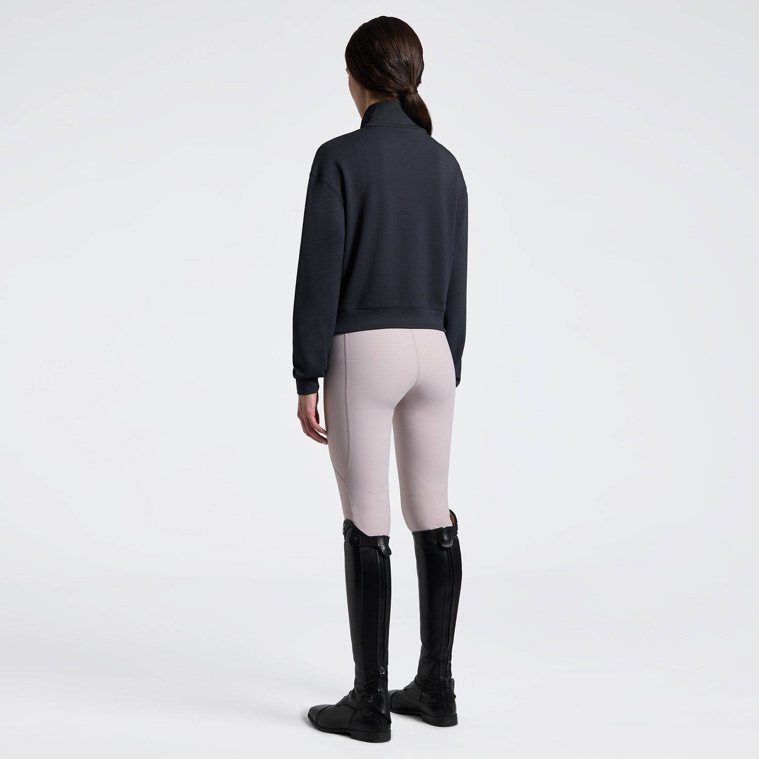 Cavalleria Toscana Women's Hoodie with Zip | Cavalleria Toscana CHARCOAL-2