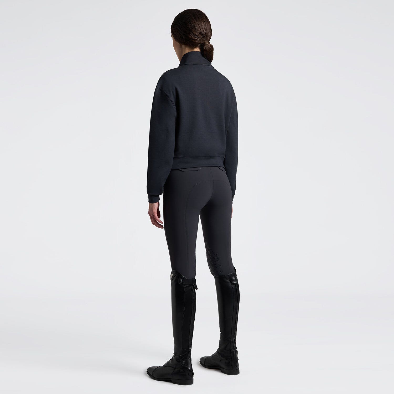 Cavalleria Toscana Women's Hoodie with Zip | Cavalleria Toscana CHARCOAL-5