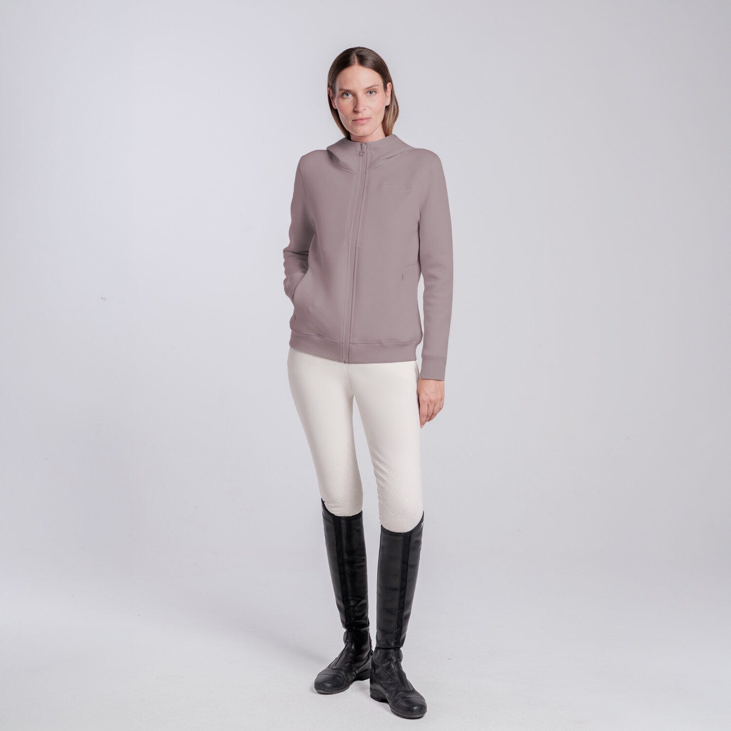 FELPA TECNICA CON CAPPUCCIO DA DONNA