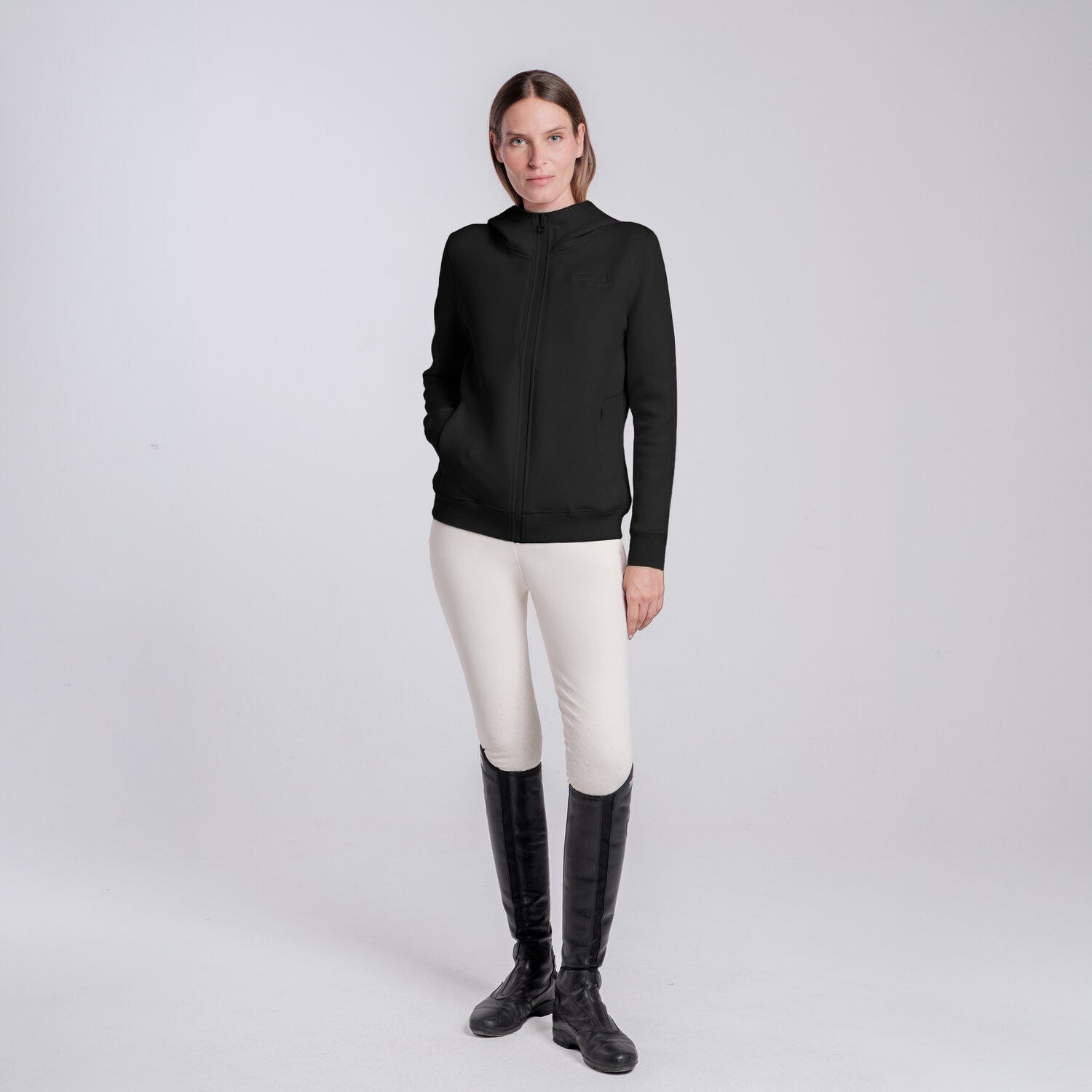 FELPA TECNICA CON CAPPUCCIO DA DONNA