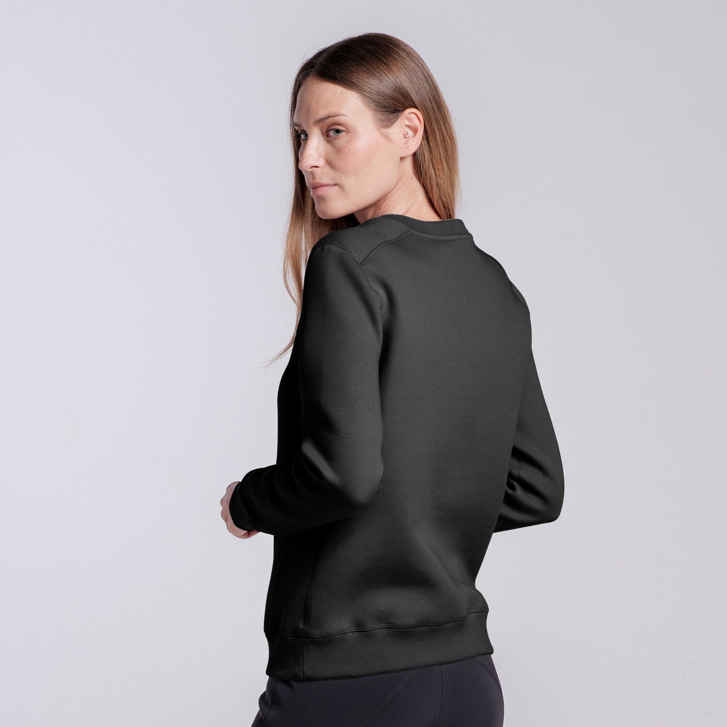Cavalleria Toscana FELPA TECNICA GIROCOLLO DA DONNA BLACK-3