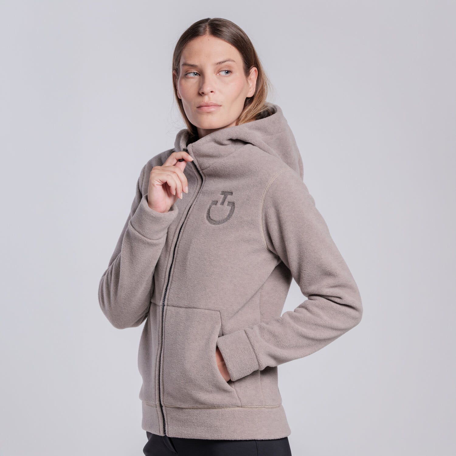 Cavalleria Toscana Women’s fleece hoodie CIPRIA-2