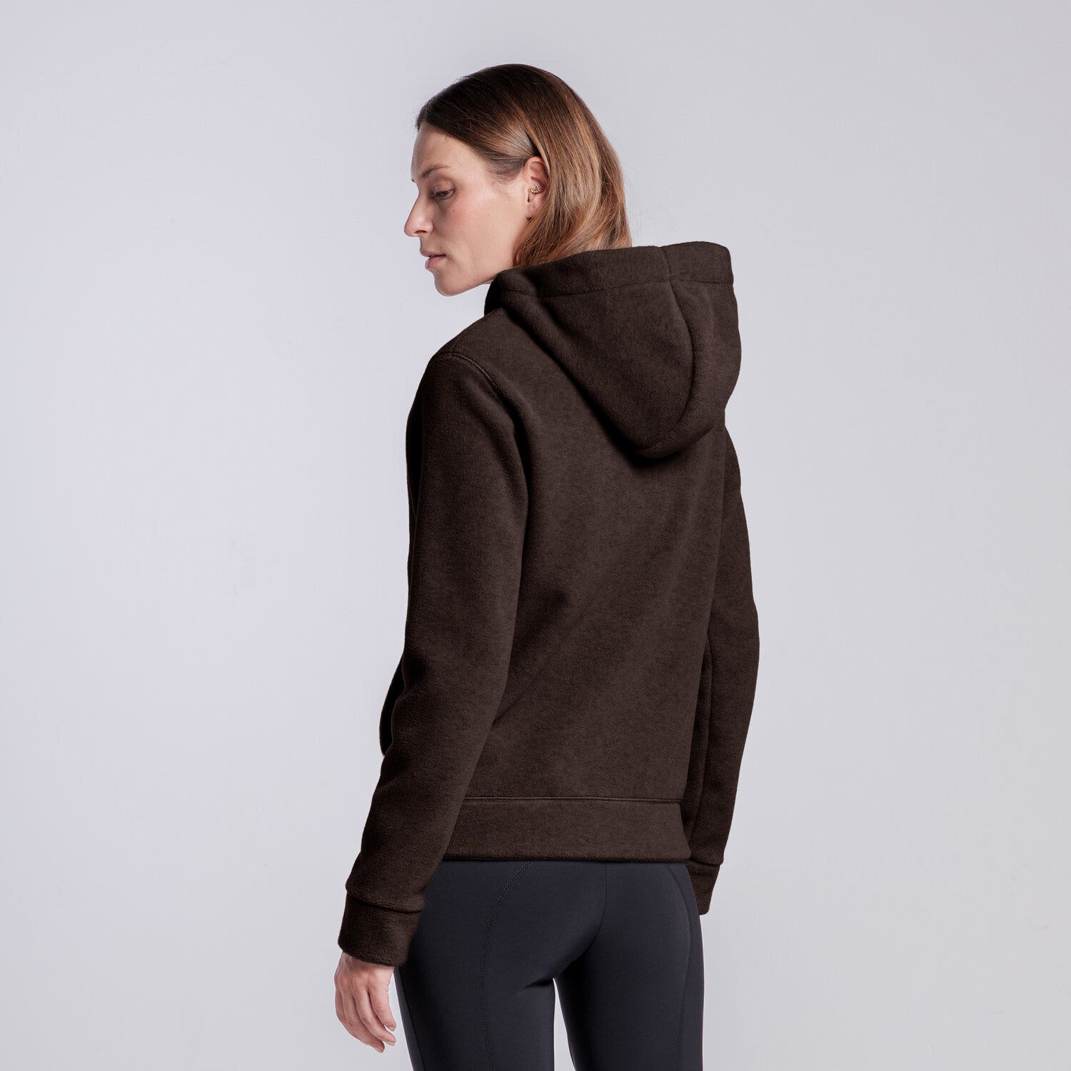 Cavalleria Toscana Women’s fleece hoodie ESPRESSO-3