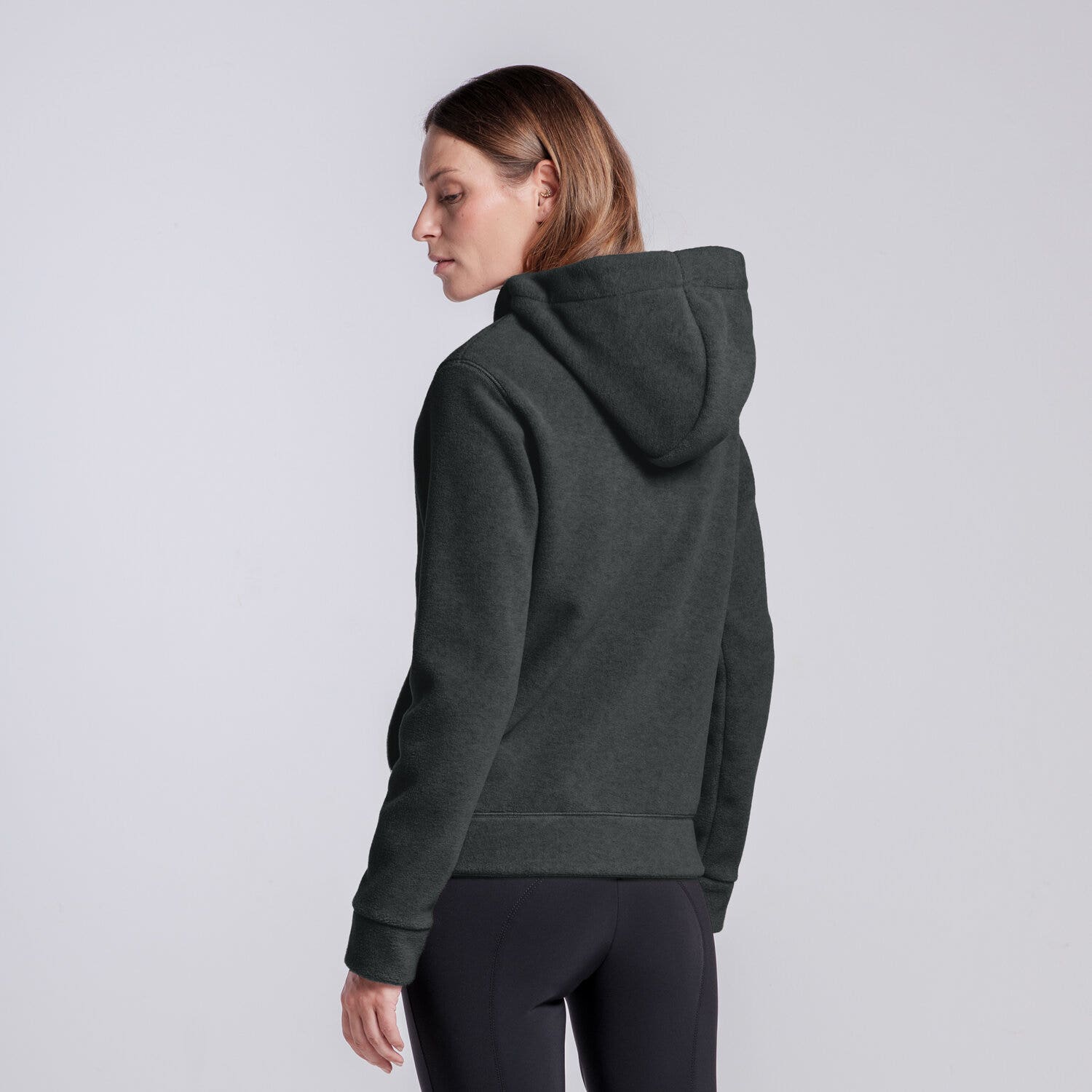 Cavalleria Toscana Women’s fleece hoodie CHARCOAL GREY-3