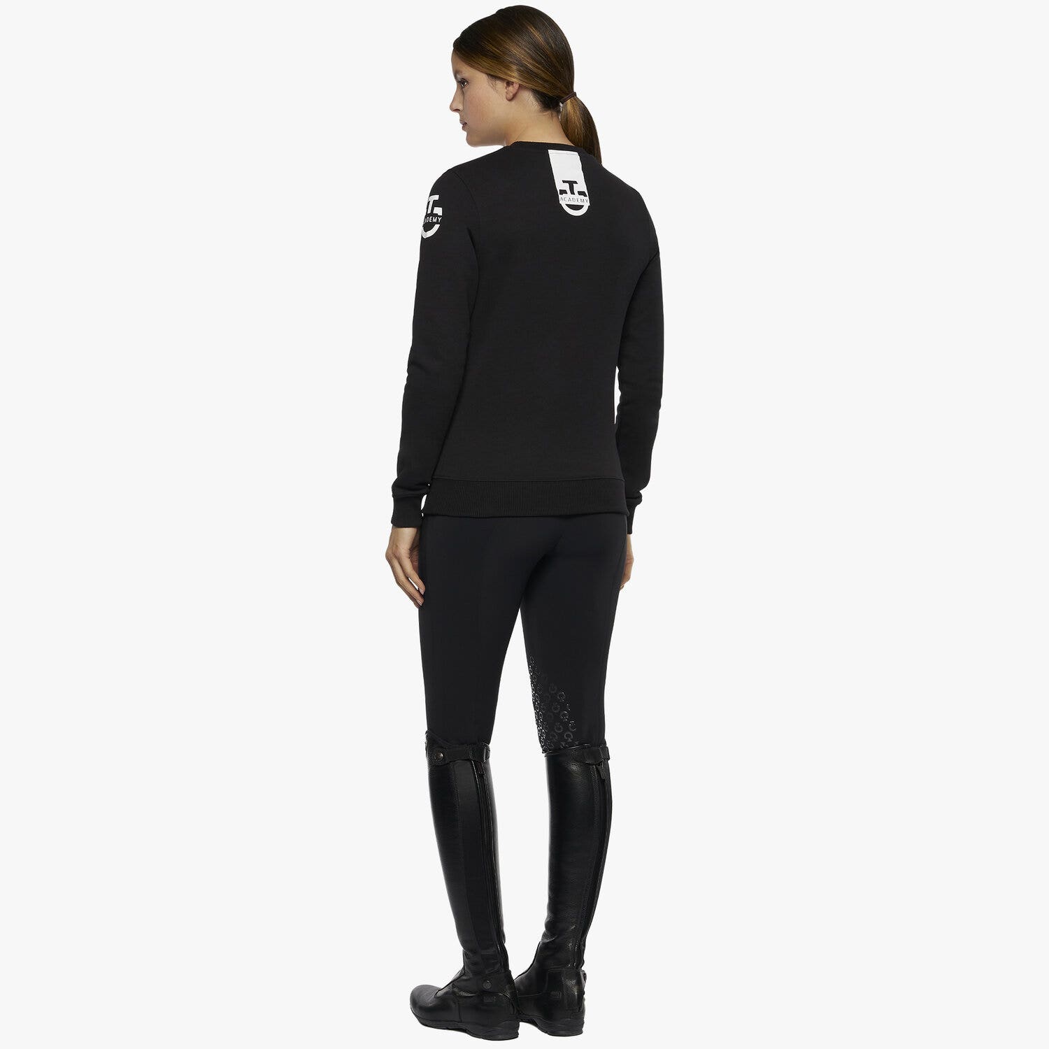 Cavalleria Toscana Women's Crewneck Sweatshirt BLACK-3