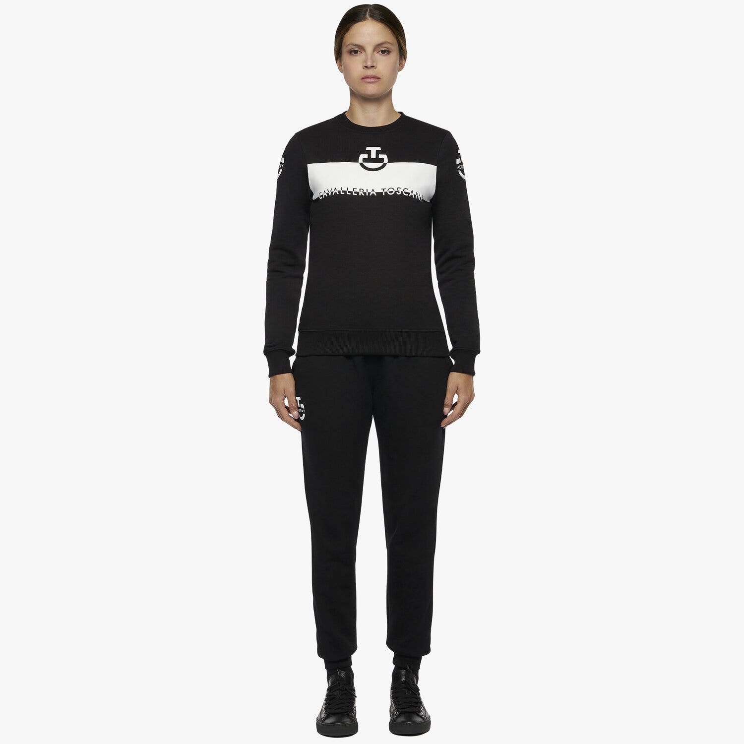 Cavalleria Toscana Women's Crewneck Sweatshirt BLACK-4