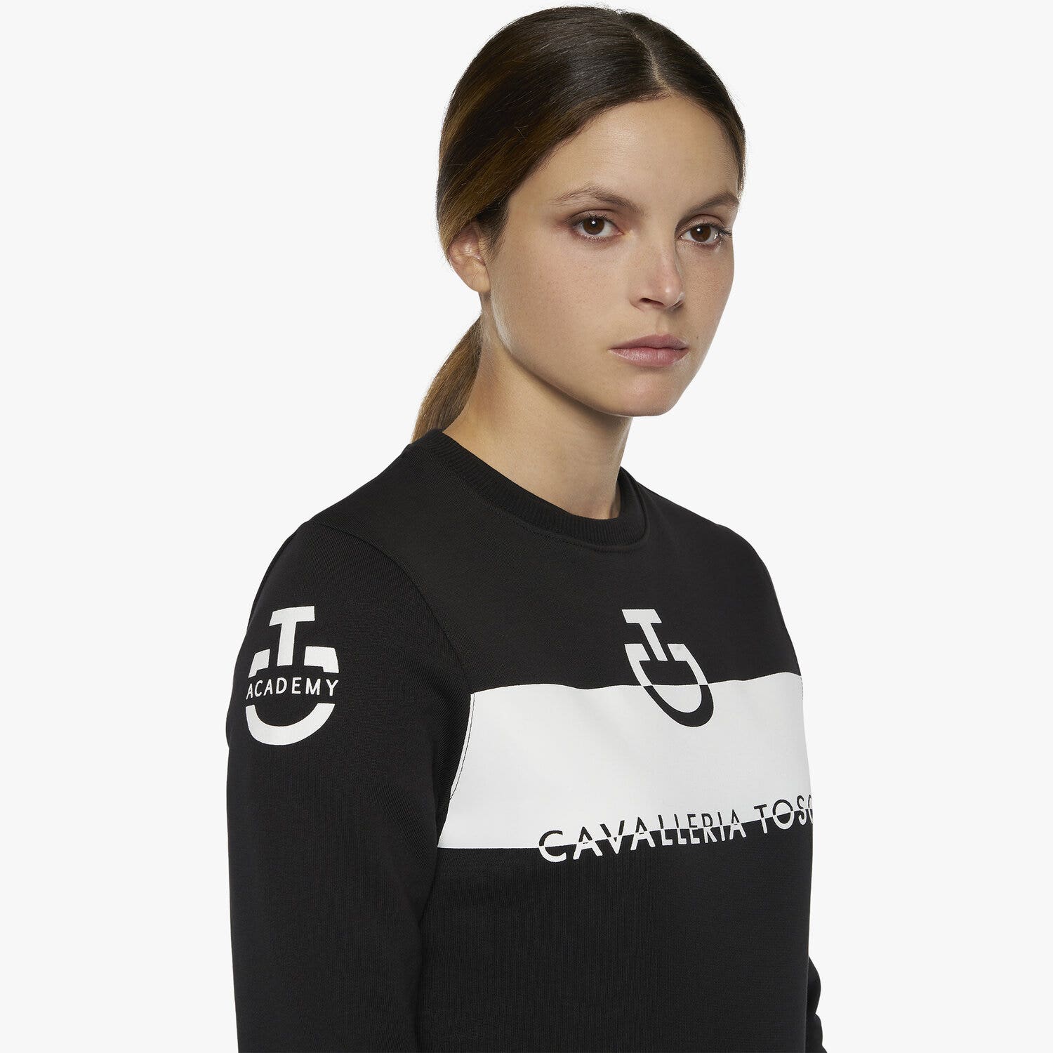 Cavalleria Toscana Women's Crewneck Sweatshirt BLACK-7