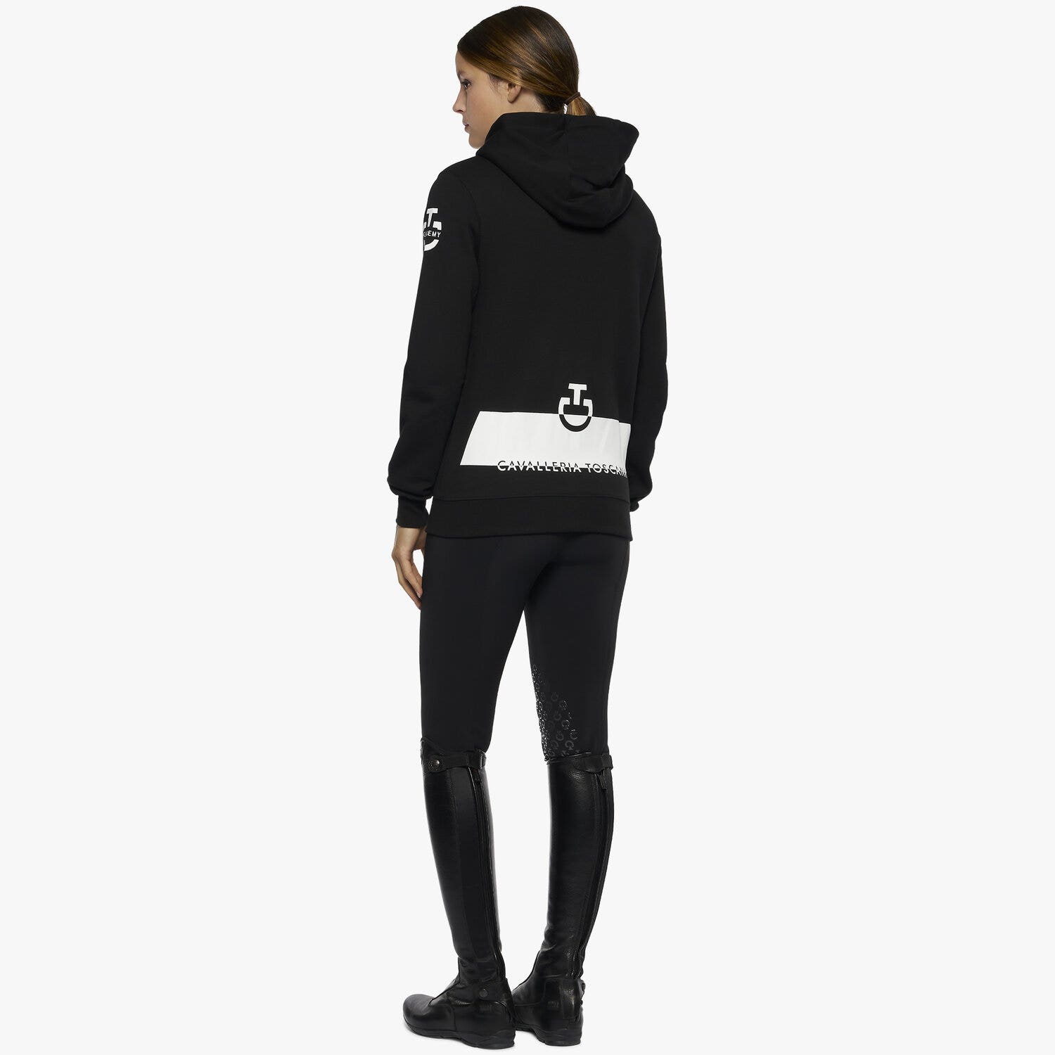 Cavalleria Toscana Women's Zip Sweatshirt BLACK-3