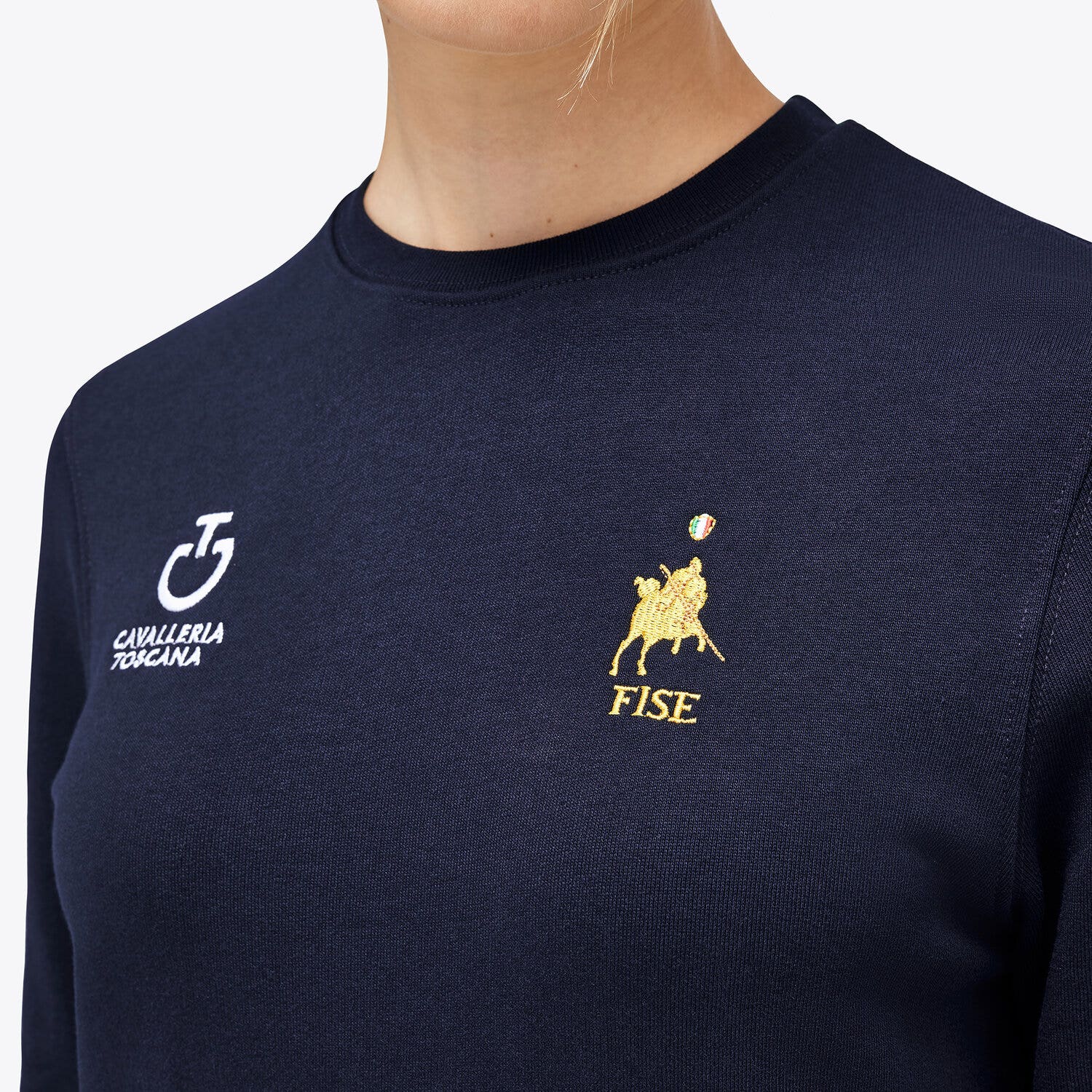 Cavalleria Toscana FISE crewneck sweatshirt NAVY-4