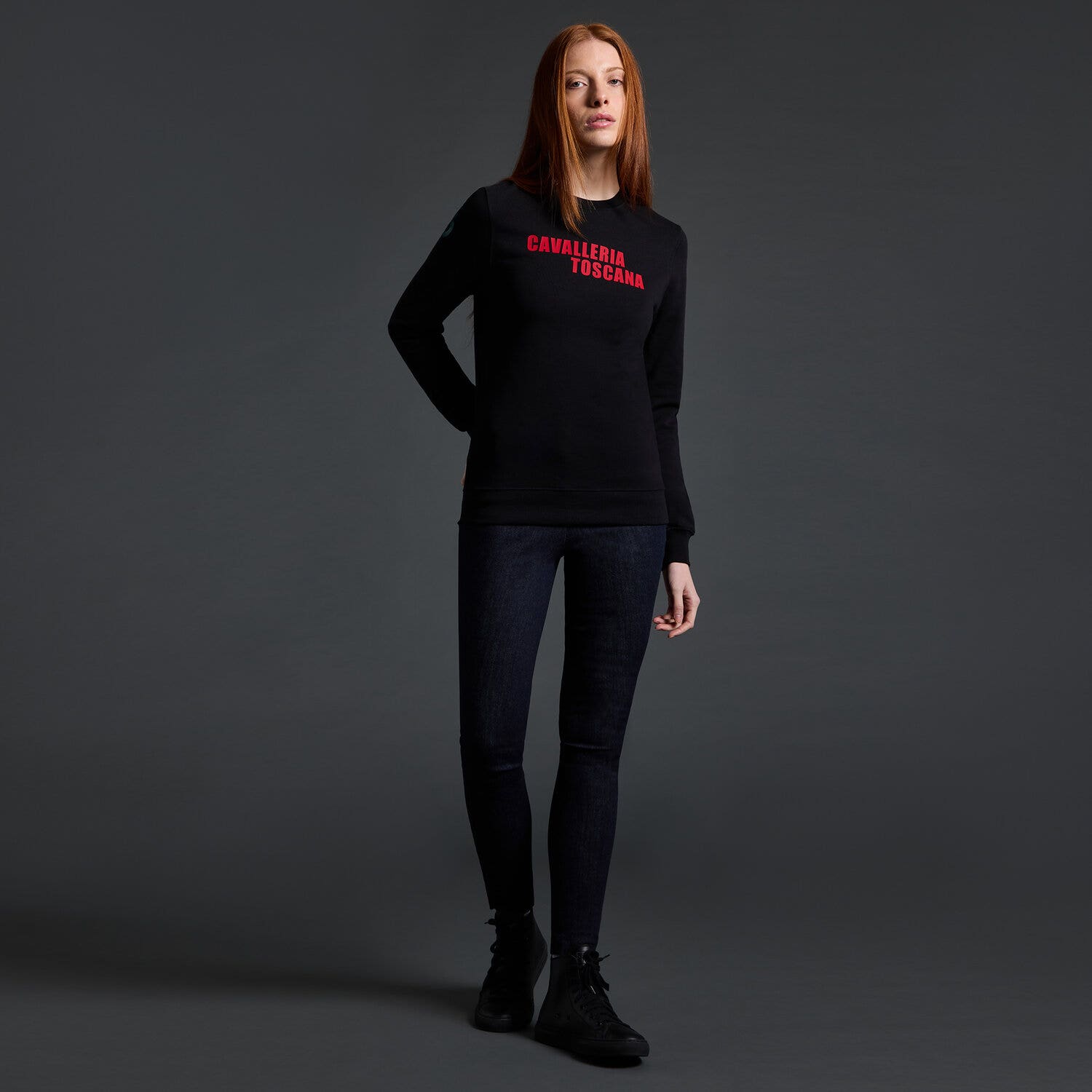 Cavalleria Toscana Cavalleria Toscana x Rome Gladiators Women's Sweatshirt BLACK-1