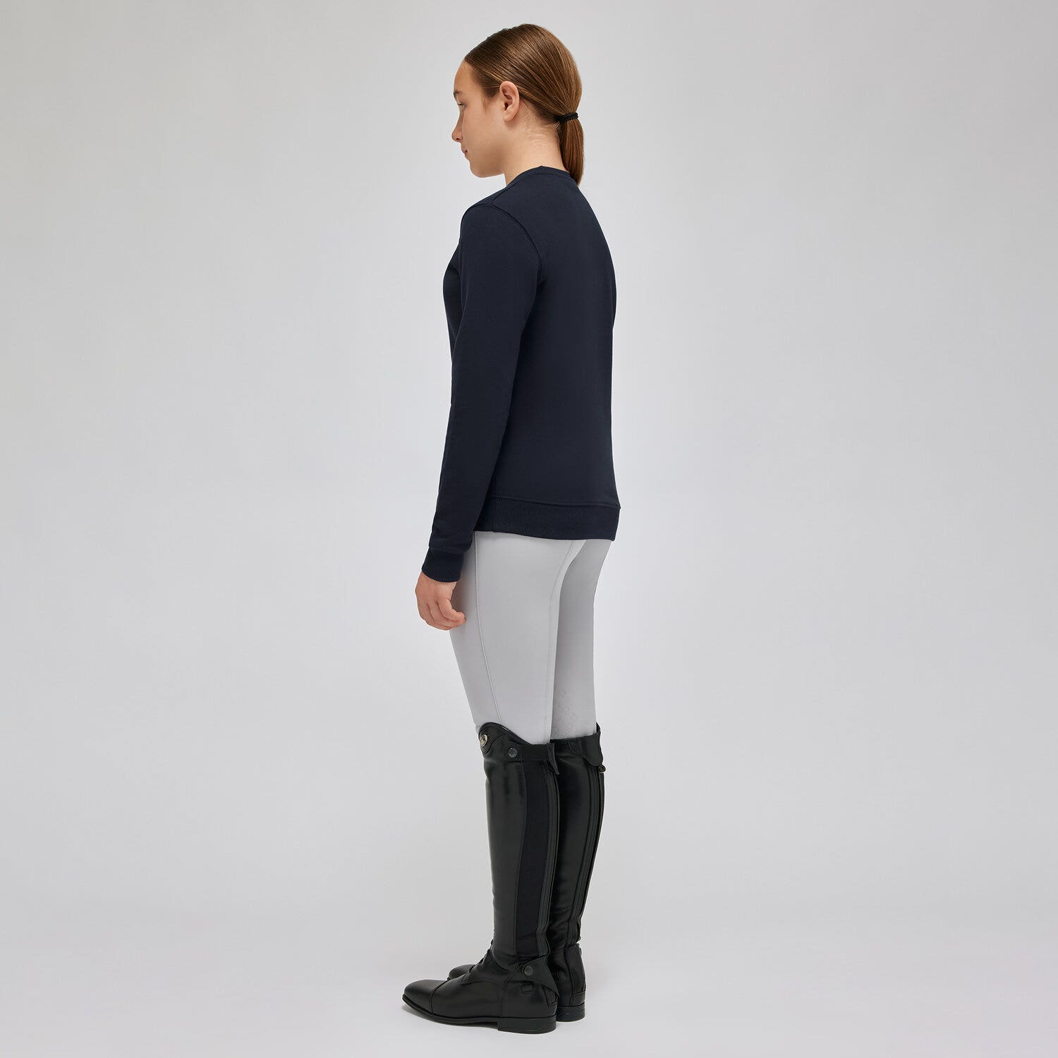 Cavalleria Toscana Unisex Young Riders crewneck sweatshirt NAVY-2