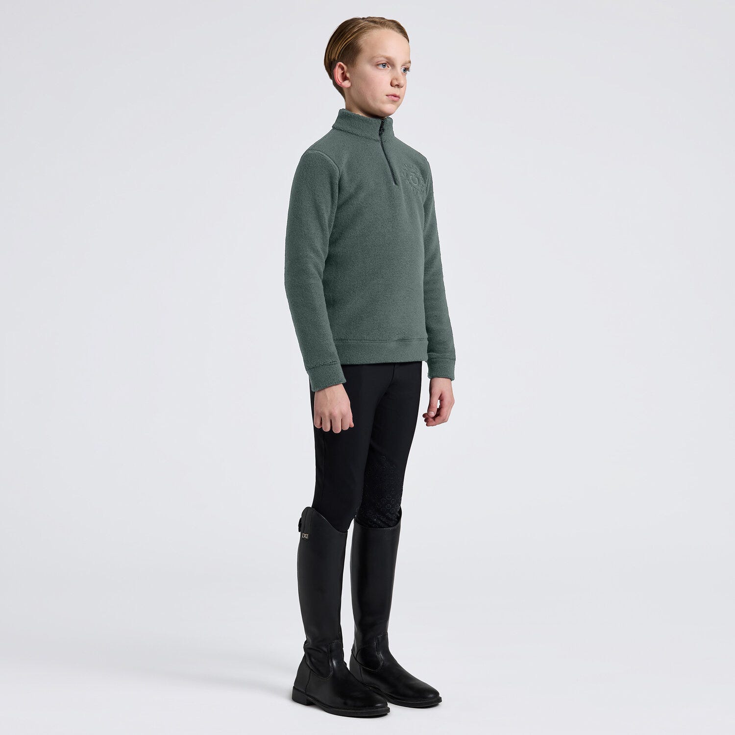 Cavalleria Toscana Unisex Young Riders Half Zip Fleece Sweater