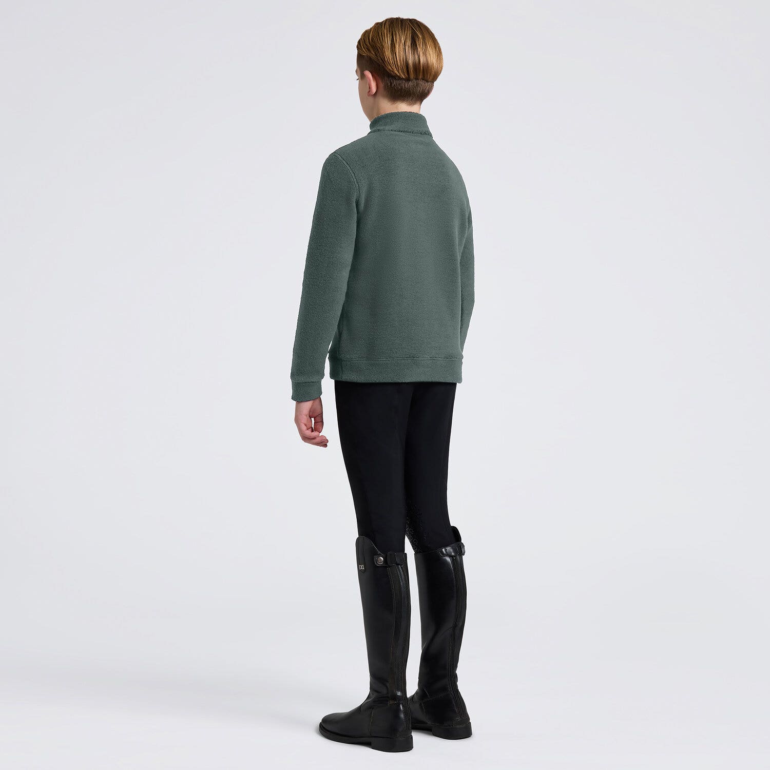 Cavalleria Toscana Cavalleria Toscana Unisex Young Riders Half Zip Fleece Sweater JUNGLE GREEN-2