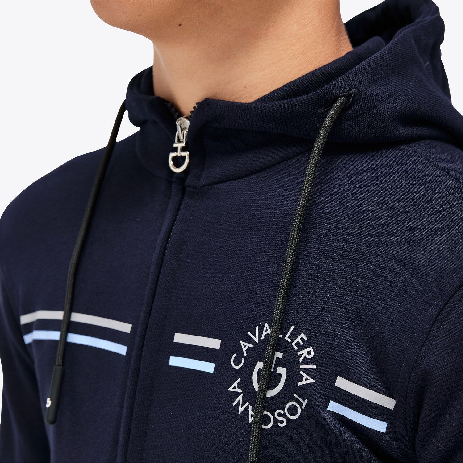 Cavalleria Toscana Boy CT Orbit Print Cotton Hoodie NAVY-4