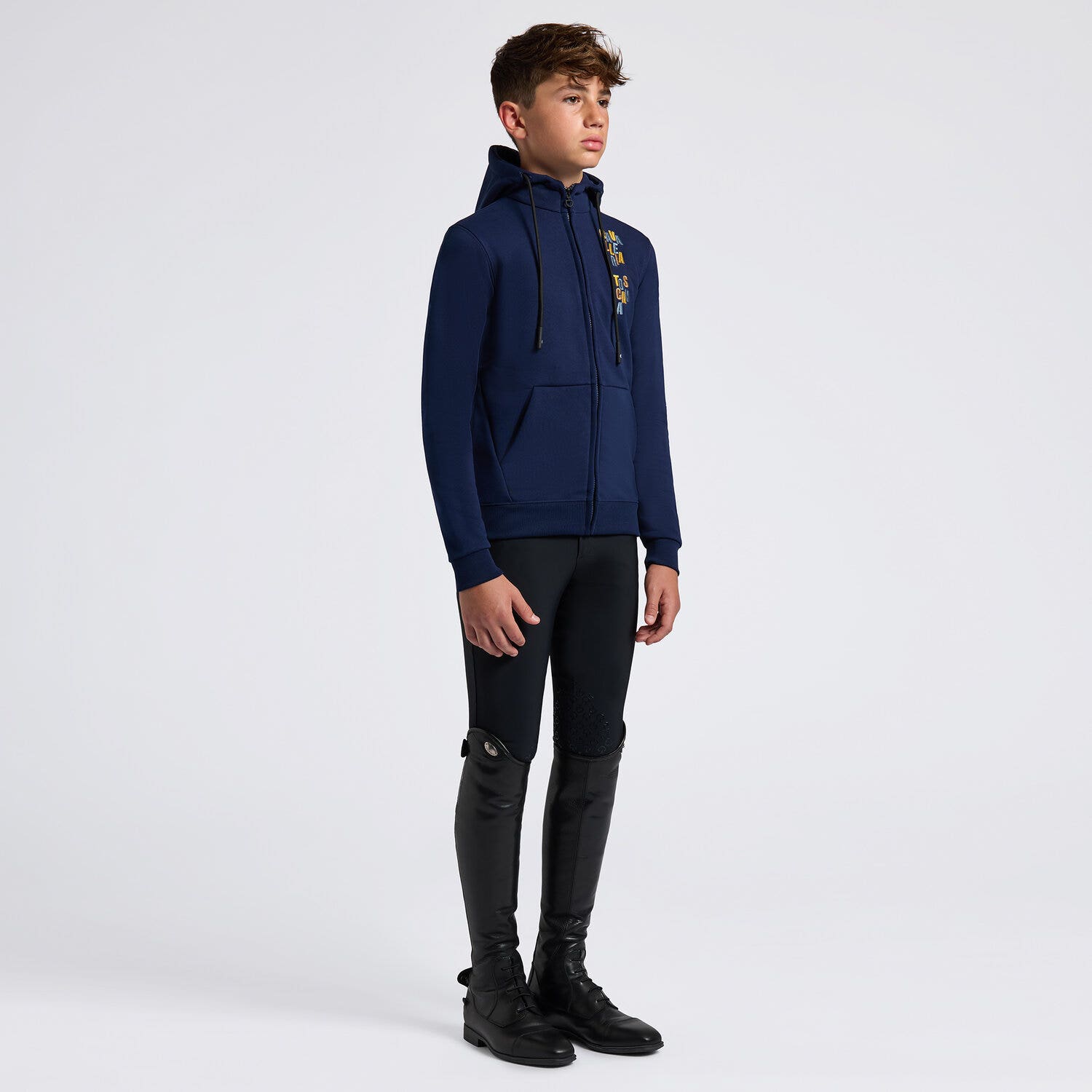 Cavalleria Toscana Cavalleria Toscana Boy’s Hoodie ROYAL BLUE-1