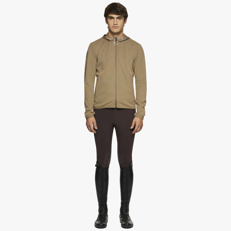 Cavalleria Toscana Men's Sweatshirt with a Hoodie CACAO-1