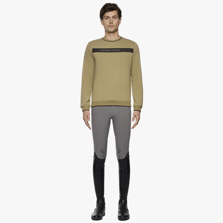Cavalleria Toscana Men's Train Hard Ride Easy Sweatshirt GREY-1