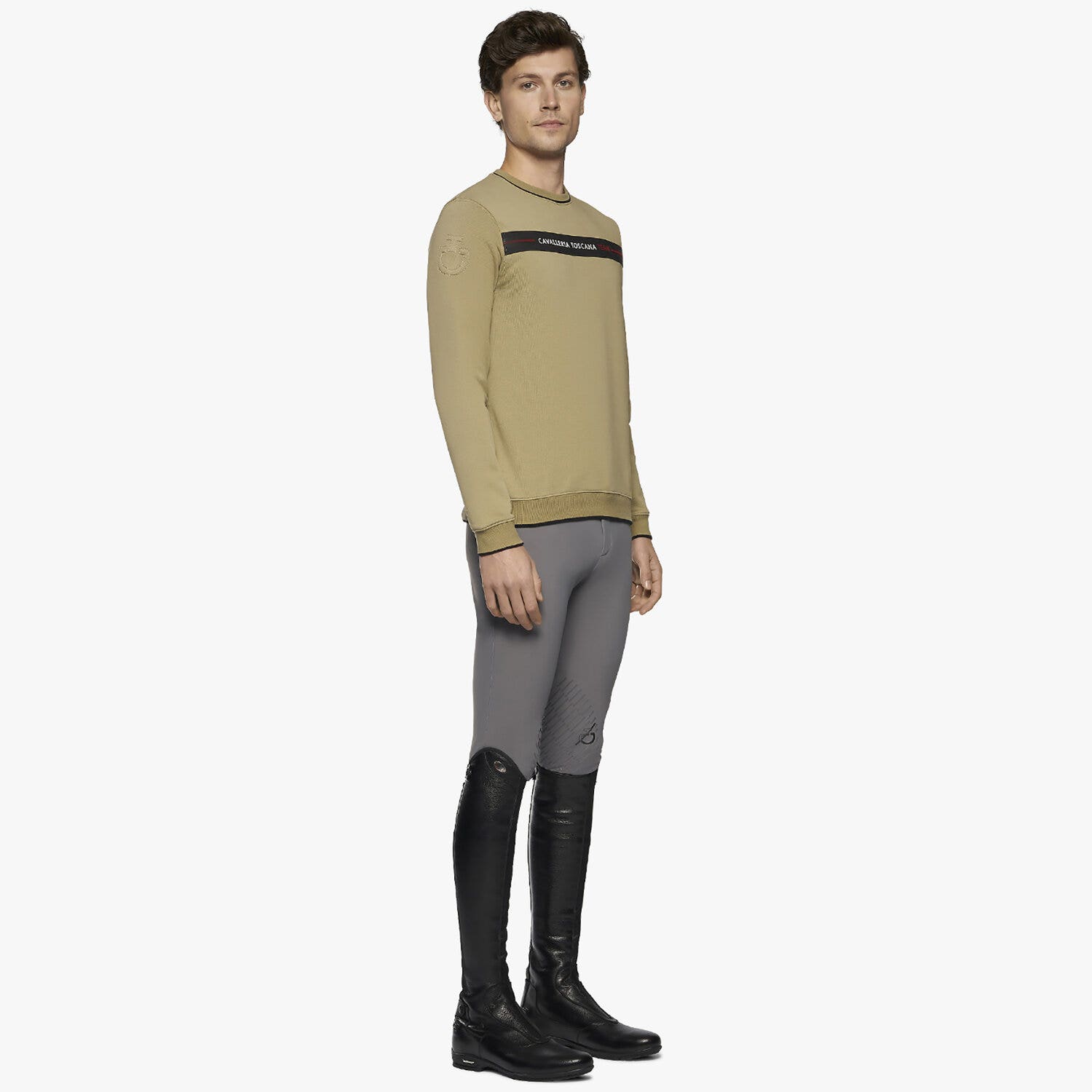 Cavalleria Toscana Men's Train Hard Ride Easy Sweatshirt GREY-3