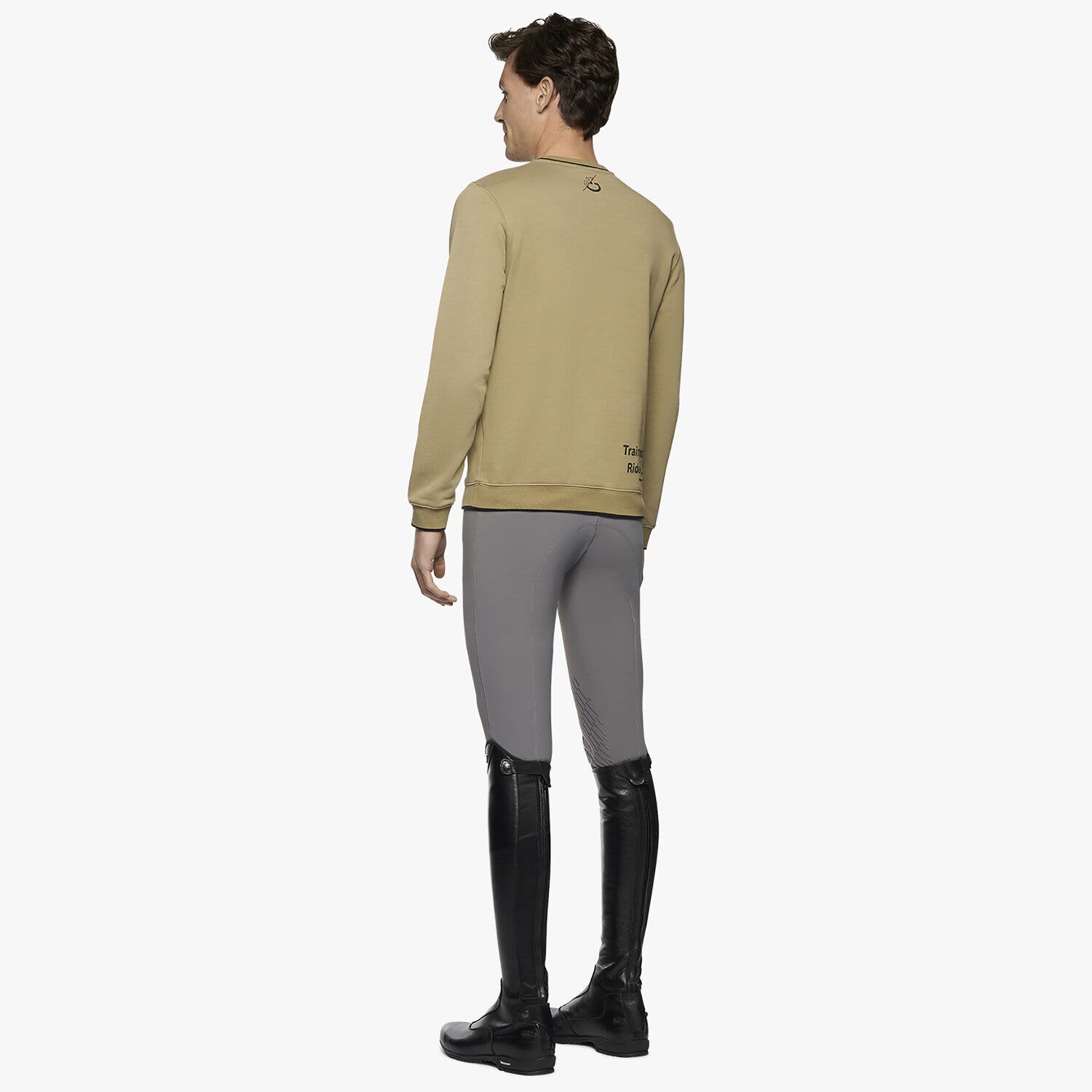 Cavalleria Toscana Men's Train Hard Ride Easy Sweatshirt GREY-5