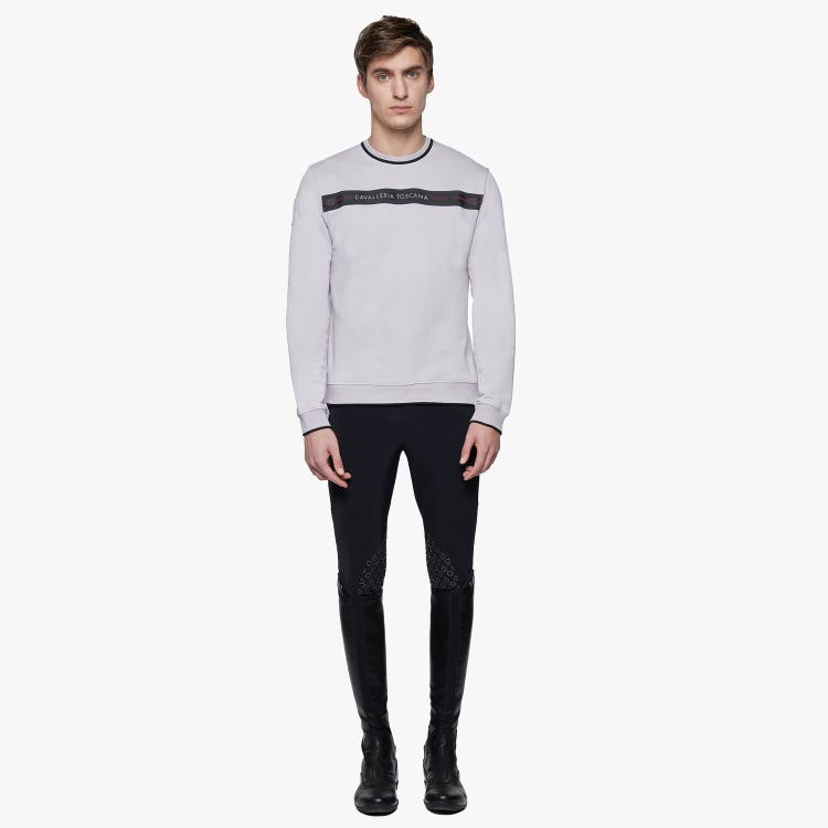 Cavalleria Toscana Men's Train Hard Ride Easy Sweatshirt LIGHT GREY-1