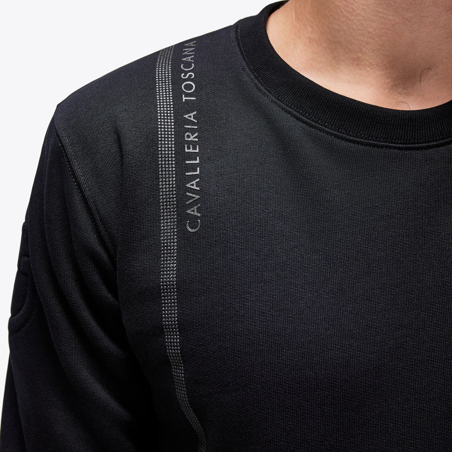 Cavalleria Toscana CT Academy men's cotton crew neck sweatshirt BLACK-5
